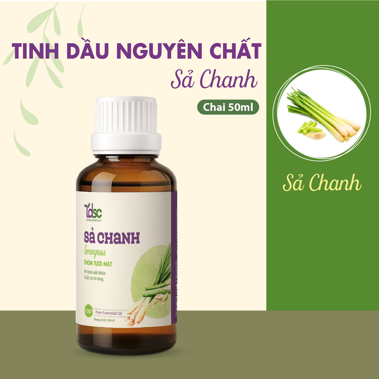 TINH DẦU SẢ CHANH NGUYÊN CHẤT 50ML-10-10
