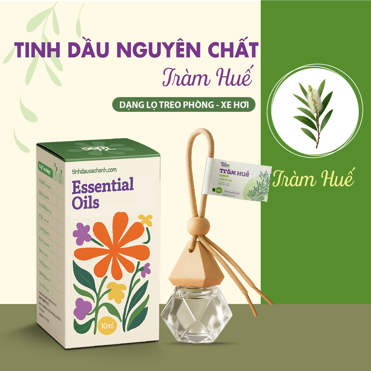 TINH DẦU TREO NGUYÊN CHẤT TRÀM HUẾ