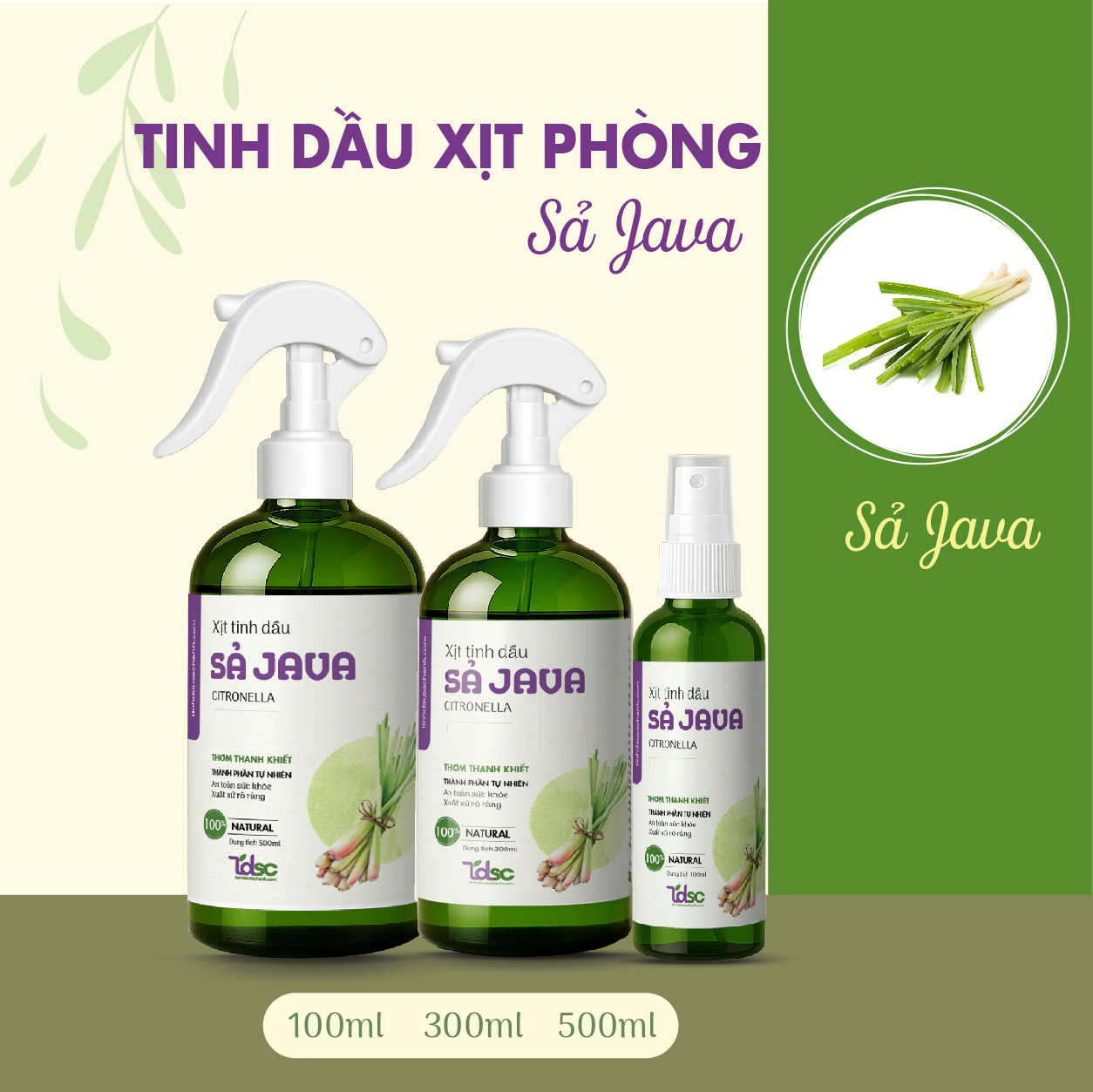 Xịt phòng tinh dầu Sả Java – không gian nhà hàng, khách sạn