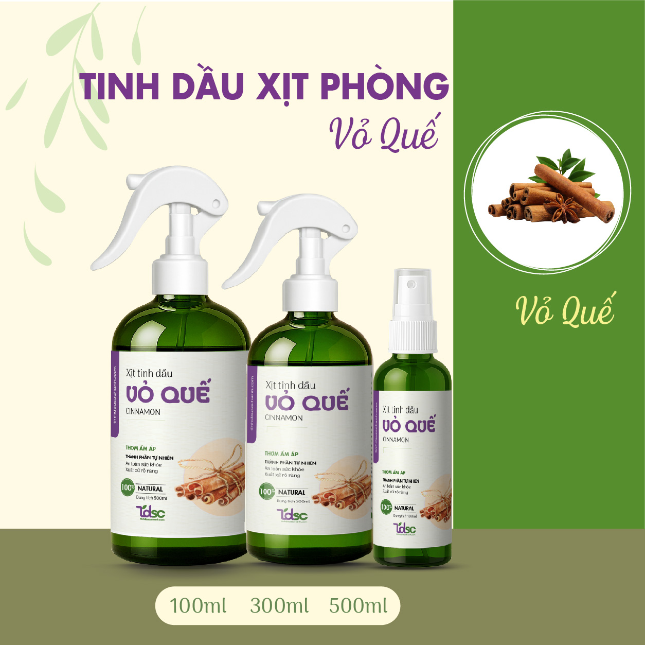 Xịt Thơm Vỏ Quế
