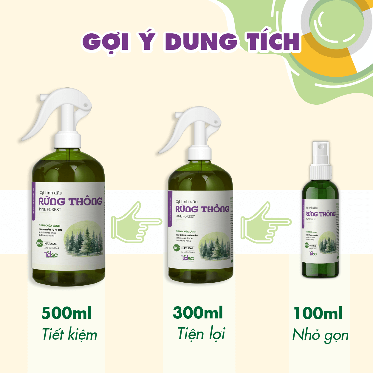 goi-y-dung-dung-tich Tại Sao Nên Chọn Xịt Phòng Tinh Dầu Rừng Thông?