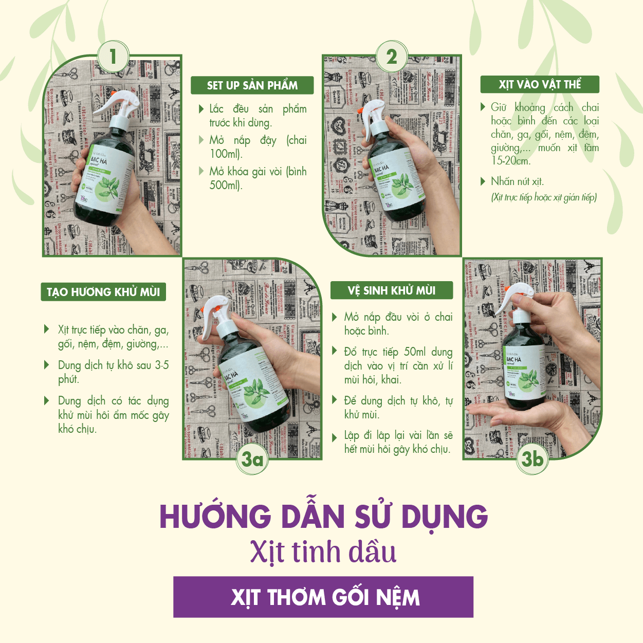 huong-dan-su-dung Hướng Dẫn Sử Dụng Xịt Thơm Gối Nệm