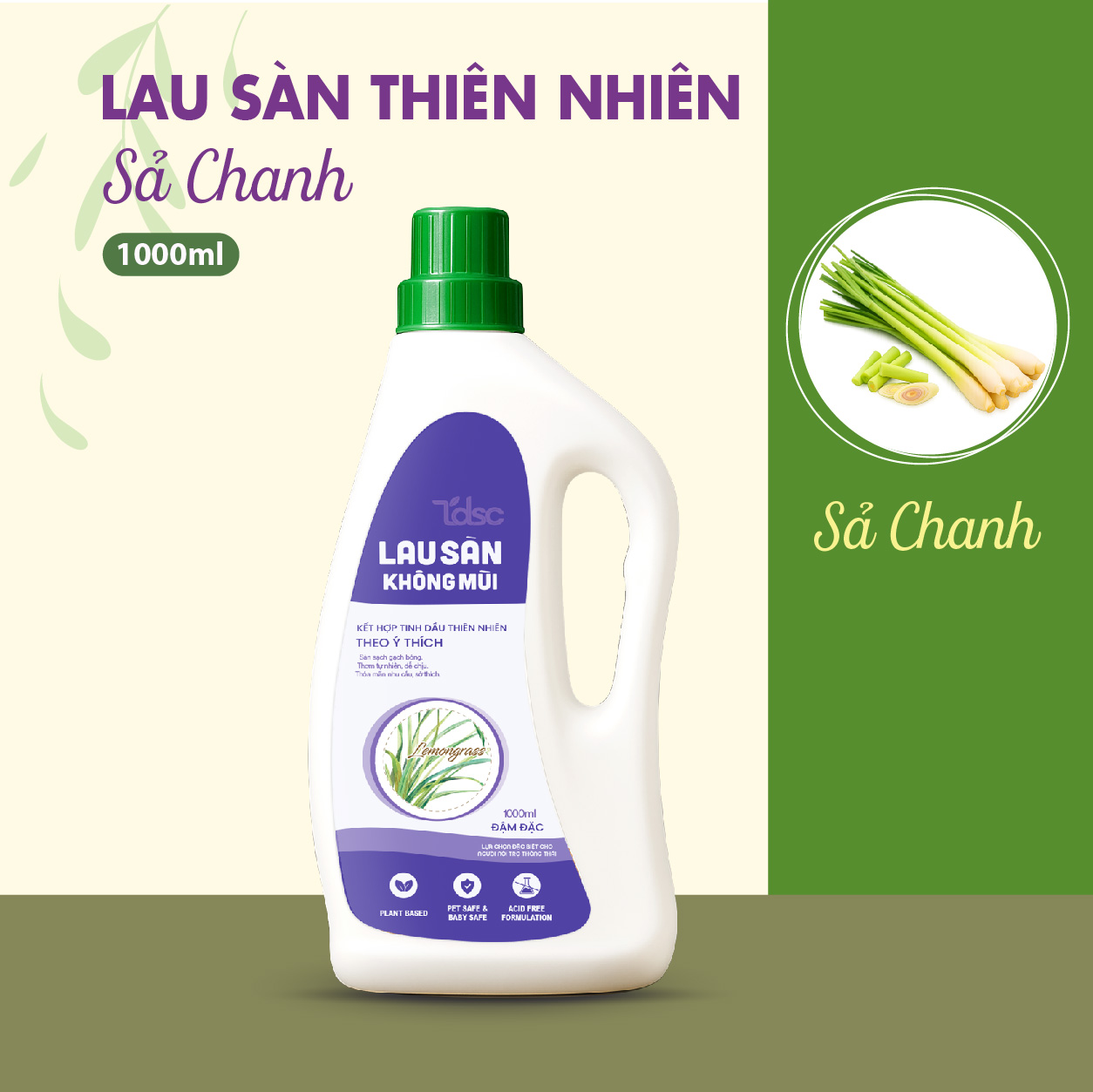 NƯỚC LAU SÀN TINH DẦU SẢ CHANH