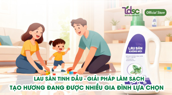 Lau sàn tinh dầu – giải pháp làm sạch & tạo hương đang được nhiều gia đình lựa chọn