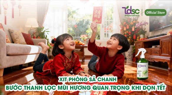 Xịt phòng sả chanh - Bước thanh lọc mùi hương quan trọng khi dọn nhà đón Tết