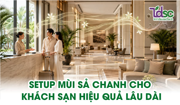 Setup mùi sả chanh giúp khách sạn duy trì không gian sạch sẽ và chuyên nghiệp